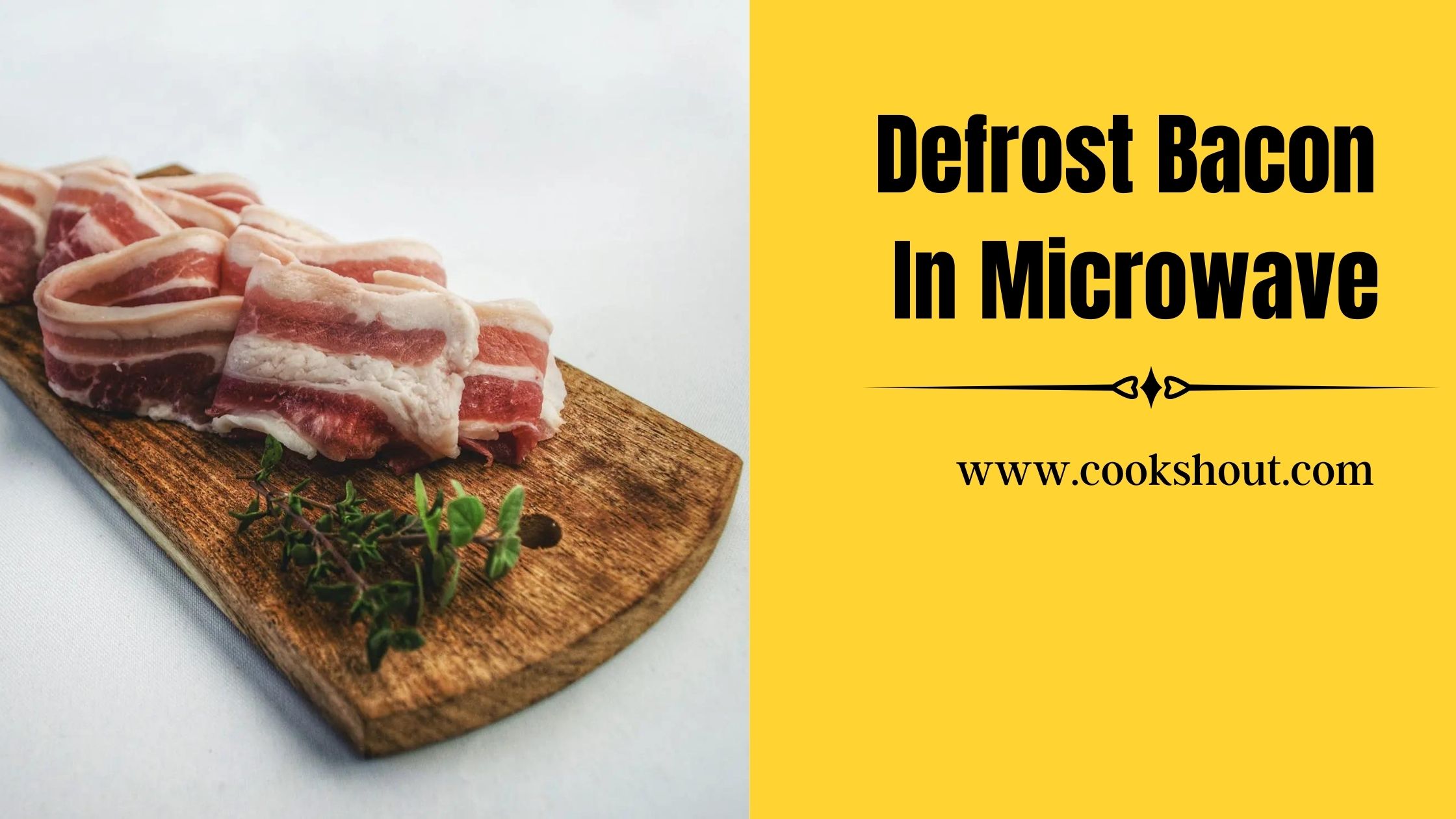 defrost bacon in microwave